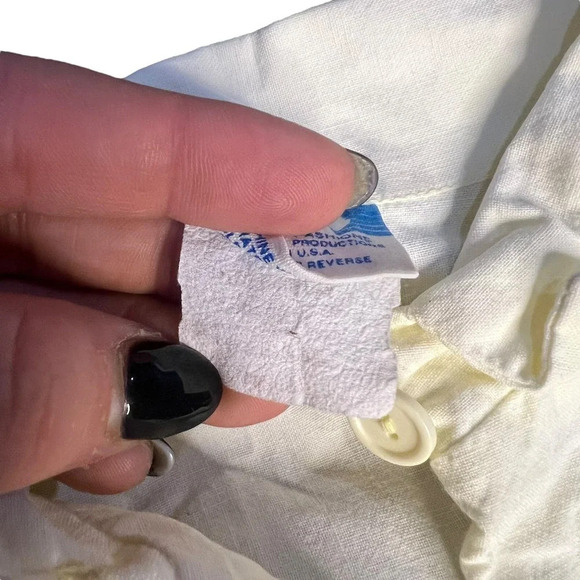 VINTAGE 80s SUPER RARE Disney Cinco De Mayo Fiesta White Button Down Women's Med - Picture 6 of 7